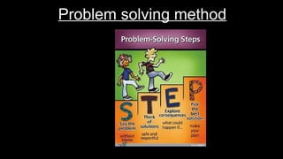 Problem solving method
 