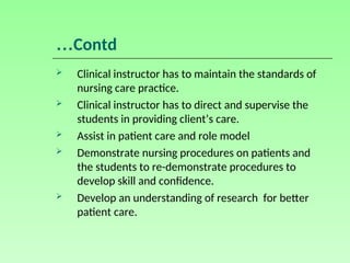 CLINICAL TEACHING METHODS in nursing courses | PPT