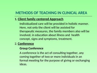 CLINICAL TEACHING METHODS in nursing courses | PPT