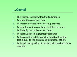 CLINICAL TEACHING METHODS in nursing courses | PPT