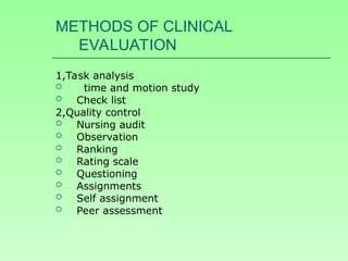 CLINICAL TEACHING METHODS in nursing courses | PPT