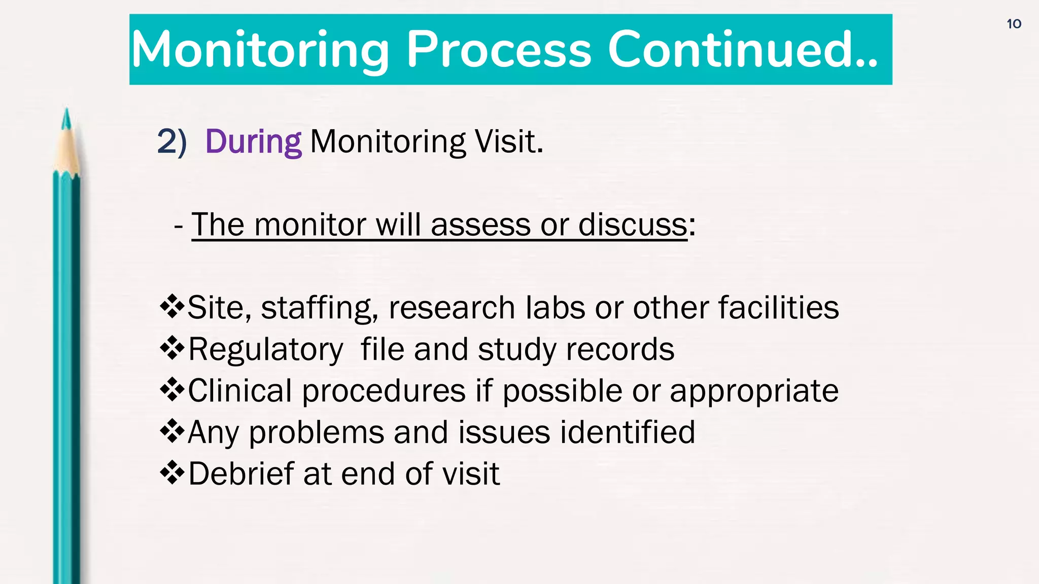 Clinical trial monitoring | PPTX