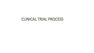 CLINICAL TRIAL PROCESS
 