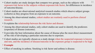 Cohort Study Design Examples Clinical Research Designs. | PPTX