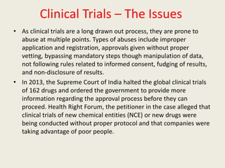 Clinical trials   legal issues