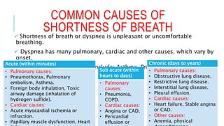 Så hurtigt som en flash Nøjagtig smal Clinical vignette 3 (Causes of cough, dyspnea and tachypnea) | PPT