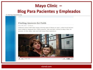 Mayo Clinic –
Blog Para Pacientes y Empleados




           vizred.com
 