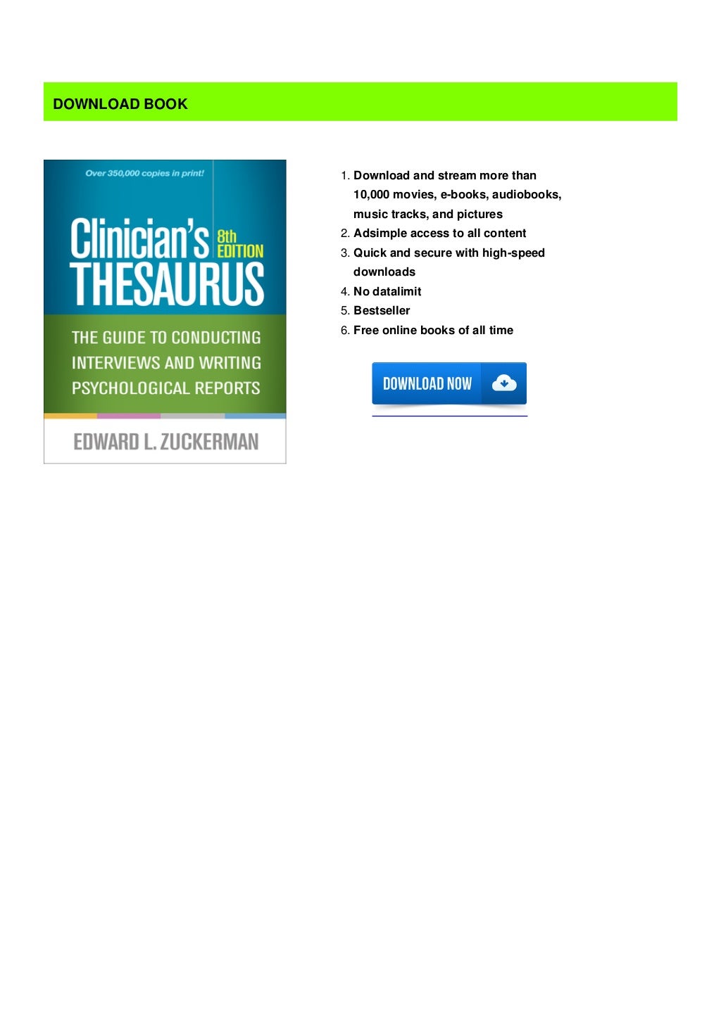 Kindle_books Clinician's Thesaurus, 8th Edition The Guide to
