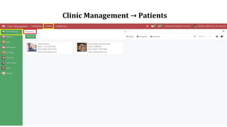 Clinic Management → Patients
 