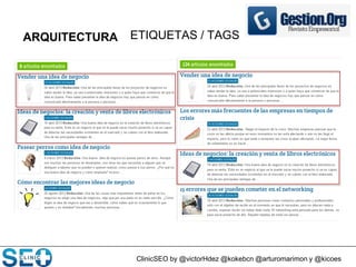 ClinicSEO by @victorHdez @kokebcn @arturomarimon y @kicoes
ARQUITECTURA ETIQUETAS / TAGS
 