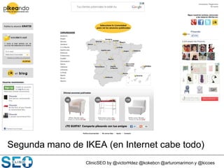 ClinicSEO by @victorHdez @kokebcn @arturomarimon y @kicoes
Segunda mano de IKEA (en Internet cabe todo)
 
