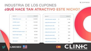 Recuerda nuestro hashtag!
#CLINICSEO
INDUSTRIA DE LOS CUPONES
 