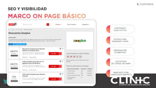 Recuerda nuestro hashtag!
#CLINICSEO
SEO Y VISIBILIDAD
CONTENIDO
CUALITATIVO
ESTRUCTURA
HEADINGS Y KWS
ORDENACIÓN
ELEMENTOS
VELOCIDAD
DE CARGA (NO AMP)
MARCADO HTML
ORIENTADO SNIPPETS
 