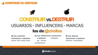 Recuerda nuestro hashtag!
#CLINICSEO
CONSTRUIR VS.DESTRUIR
🚀 💣
CONSTRUIRvs.DESTRUIR
➡ Los usuarios
reconocen a quienes
hacen las cosas bien
➡ Los influencers reconocen
a quienes trabajan
de forma
profesional
➡ Las marcas
reconocen a quienes
ofrecen resultados
USUARIOS- INFLUENCERS - MARCAS
los de@chollos
 