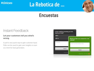 La Rebotica de ...
Encuestas
#clinicseo
 