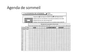 Agenda de sommeil 
 