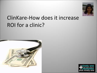 ClinKare-How does it increase ROI for a clinic? 