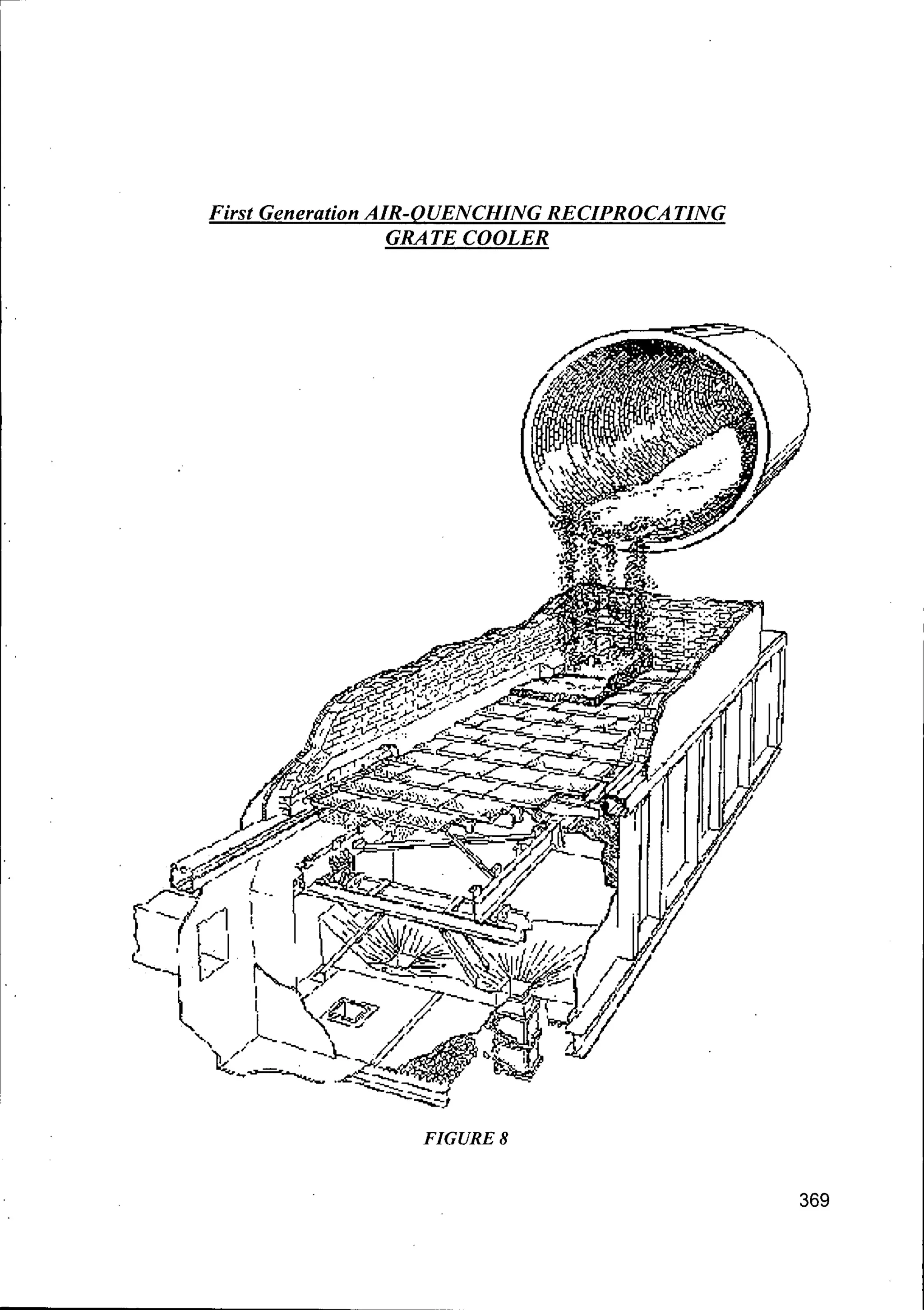 First Generation AIR-QUENCHING RECIPROCA TING
GRATE COOLER
FIGURE 8
369
 