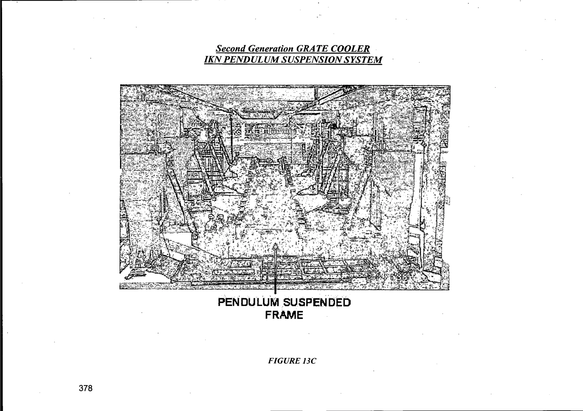 378
Second Generation GRATE COOLER
IKN PENDULUMSUSPENSIONSYSTEM
PEN'DULuMSU5PEN[)ED
FRAME
FIGURE He
 