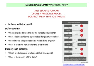 Developing and validating statistical models for clinical prediction ...