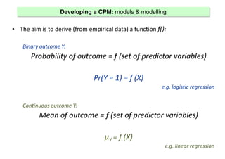 Developing and validating statistical models for clinical prediction ...