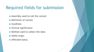 ClinVar: Getting the most from the reference assembly and reference ...