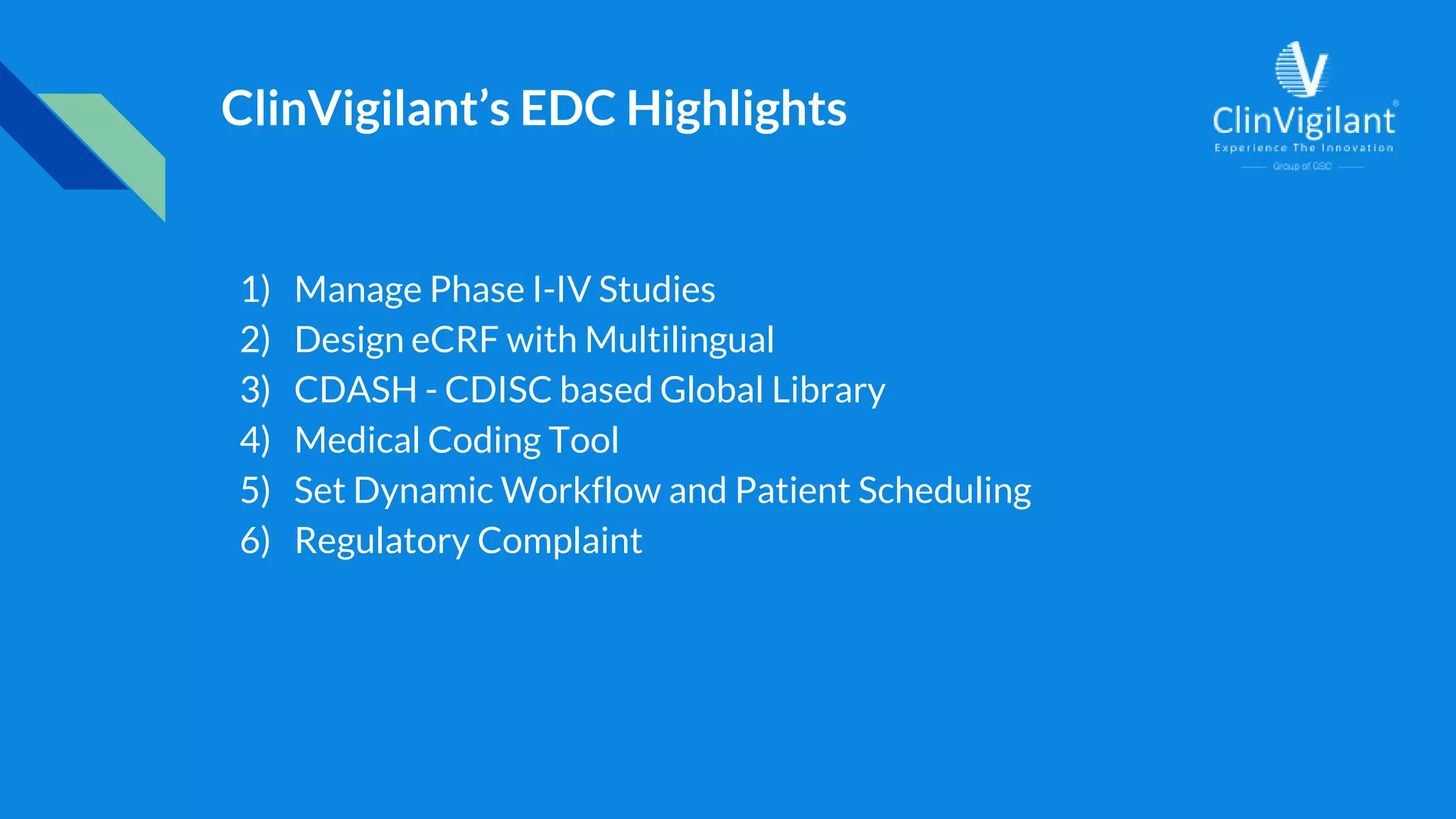 EDC In Clinical Trials By ClinVigilant | PPTX