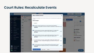 Court Rules: Recalculate Events
 