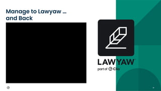39
Manage to Lawyaw …
and Back
 