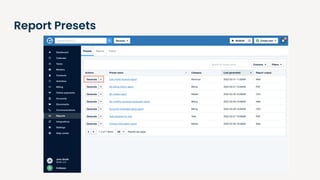 Report Presets
 