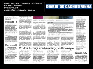 NOME DO VEÍCULO: Diário de Cachoeirinha
EDITORIA: Economia
Data: 02/08/2011
ABRANGÊNCIA/TIRAGEM: Regional
 
