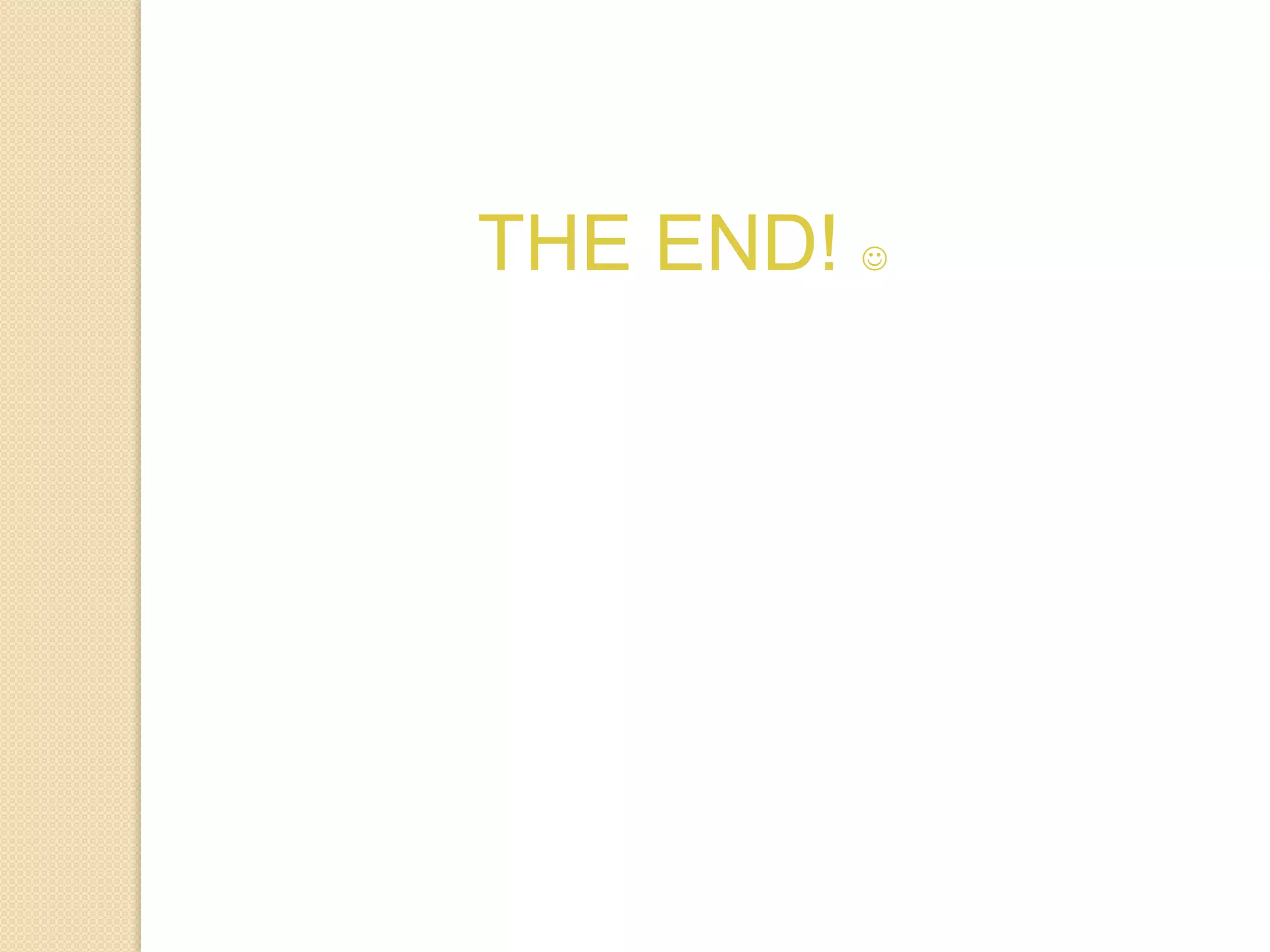 THE END! 