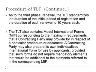 Tlt Model Trademark law treaty | PPTX