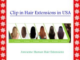 Clip in Hair Extensions in USA
Awesome Human Hair Extensions
 