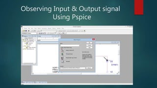 Observing Input & Output signal
Using Pspice
 