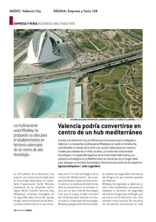 MEDIO: Valencia City   PÁGINA: Empresa y Feria 168
 