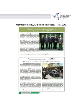 Informativo SIMECS (boletim impresso) – Maio 2010
 