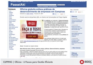 CLIPPING | Oficina - 6 Passos para Gestão Eficiente
 