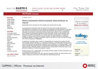 CLIPPING | Oficina - Presença na Internet
 