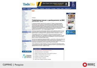 CLIPPING | Pesquisa
 