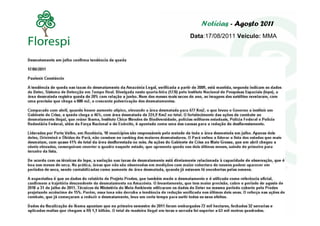 Notícias - Agosto 2011
Data:17/08/2011 Veículo: MMA
 