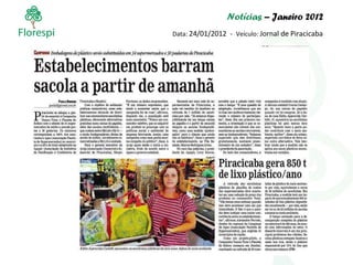 Notícias  – Janeiro 2012 Data:  24/01/2012  -  Veículo:  Jornal de Piracicaba 