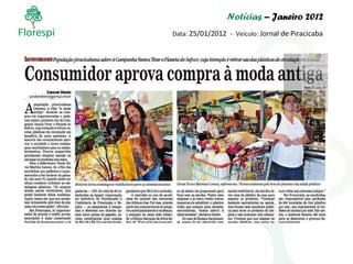 Notícias  – Janeiro 2012 Data:  25/01/2012  -  Veículo:  Jornal de Piracicaba 