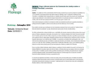 Notícias - Setembro 2011
Veículo: Ambiente Brasil
Data: 02/09/2011
 