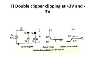 7) Double clipper clipping at +3V and -
3V
 