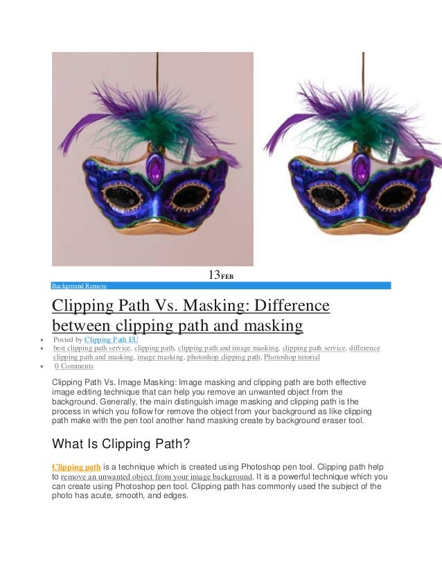 Clipping path vs masking difference between clipping path and masking