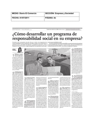 MEDIO: Diario El Comercio   SECCIÓN: Empresa y Sociedad

FECHA: 01/07/2011           PÁGINA: B6
 