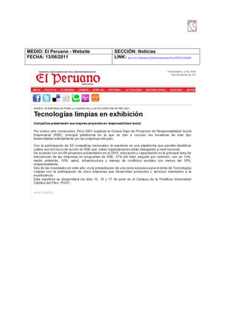 MEDIO: El Peruano - Website   SECCIÓN: Noticias
FECHA: 13/06/2011             LINK: http://www.elperuano.pe/Edicion/noticia.aspx?key=0WON+EdQaDI=
 