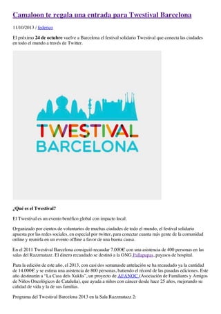 Clipping Twestival Barcelona 2013 Slide 122