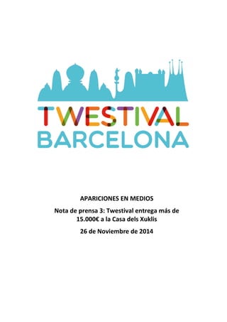 Clipping Twestival Barcelona 2013